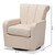 Baxton Studio Rayner Modern and Contemporary Beige Fabric Upholstered Swivel Chair