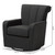 Baxton Studio Rayner Modern and Contemporary Gray Fabric Upholstered Swivel Chair