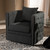 Baxton Studio Micah Modern and Contemporary Gray Fabric Upholstered Tufted Swivel Chair
