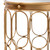Baxton Studio Amina Modern and Contemporary Antique Gold Finished Metal and Mirrored Glass 2-Piece Stackable Accent Table Set