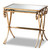 Baxton Studio Ambre Modern and Contemporary Antique Gold Finished Metal and Mirrored Glass 2-Piece Stackable Accent Tray Table Set