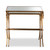 Baxton Studio Ambre Modern and Contemporary Antique Gold Finished Metal and Mirrored Glass 2-Piece Stackable Accent Tray Table Set