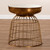 Baxton Studio Andreia Modern and Contemporary Antique Gold Finished Metal and Mirrored Glass Cage Accent Table