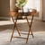 Baxton Studio Lamia Vintage Style Antique Gold Finished Foldable Metal and Mirrored Glass Accent Tray Table