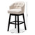 Baxton Studio Theron Transitional Light Beige Fabric Upholstered Wood Swivel Bar Stool Set