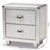 Baxton Studio Davet French Industrial Silver Metal 2-Drawer Nightstand