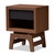 Baxton Studio Svante Mid-Century Modern Walnut Brown and Dark Gray Finished Wood 1-Drawer Nightstand