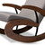 Baxton Studio Kaira Modern and Contemporary Gray Fabric Upholstered and Walnut-Finished Wood Rocking Chair