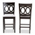 Baxton Studio Lenoir Modern and Contemporary Gray Fabric Upholstered Espresso Brown Finished Wood Counter Height Pub Chair Set