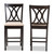 Baxton Studio Reneau Modern and Contemporary Sand Fabric Upholstered Espresso Brown Finished Wood Counter Height Pub Chair Set