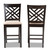 Baxton Studio Caron Modern and Contemporary Sand Fabric Upholstered Espresso Brown Finished Wood Counter Height Pub Chair Set