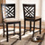 Baxton Studio Caron Modern and Contemporary Sand Fabric Upholstered Espresso Brown Finished Wood Counter Height Pub Chair Set