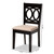 Baxton Studio Lenoir Modern and Contemporary Sand Fabric Upholstered Espresso Brown Finished Wood Dining Chair