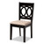Baxton Studio Lenoir Modern and Contemporary Sand Fabric Upholstered Espresso Brown Finished Wood Dining Chair