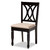 Baxton Studio Reneau Modern and Contemporary Sand Fabric Upholstered Espresso Brown Finished Wood Dining Chair