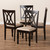 Baxton Studio Reneau Modern and Contemporary Sand Fabric Upholstered Espresso Brown Finished Wood Dining Chair