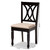 Baxton Studio Reneau Modern and Contemporary Sand Fabric Upholstered Espresso Brown Finished Wood Dining Chair