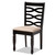 Baxton Studio Lanier Modern and Contemporary Sand Fabric Upholstered Espresso Brown Finished Wood Dining Chair