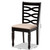 Baxton Studio Lanier Modern and Contemporary Sand Fabric Upholstered Espresso Brown Finished Wood Dining Chair