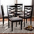 Baxton Studio Lanier Modern and Contemporary Gray Fabric Upholstered Espresso Brown Finished Wood Dining Chair