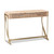 Baxton Studio Lafoy Modern and Contemporary Natural Brown Finished Wood and Gold Finished 2-Drawer Console Table