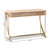 Baxton Studio Lafoy Modern and Contemporary Natural Brown Finished Wood and Gold Finished 2-Drawer Console Table