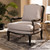 Baxton Studio Antoinette Traditional Beige Fabric Upholstered and Black Finished Accent Chair