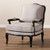 Baxton Studio Antoinette Traditional Beige Fabric Upholstered and Black Finished Accent Chair