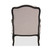 Baxton Studio Antoinette Traditional Beige Fabric Upholstered and Black Finished Accent Chair