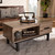 Baxton Studio Arend Modern and Contemporary Two-Tone Oak Brown and Black Wood 1-Drawer Coffee Table