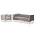 Baxton Studio Zanetta Glam and Luxe Gray Velvet Upholstered Gold Finished 2-Piece Sofa and Lounge Chair Set