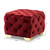 Baxton Studio Avara Glam and Luxe Burgundy Velvet Fabric Upholstered Gold Finished Button Tufted Ottoman