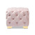 Baxton Studio Avara Glam and Luxe Light Pink Velvet Fabric Upholstered Gold Finished Button Tufted Ottoman