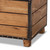 Baxton Studio Marelli Rustic Dark Brown Faux Leather Upholstered 2-Piece Wood Storage Trunk Ottoman Set