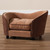 Baxton Studio Hayes Modern and Contemporary Two-Tone Light Brown and Dark Brown Fabric Upholstered Pet Sofa Bed
