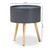 Baxton Studio Jessen Mid-Century Modern Gray Wood Nightstand with Removable Top