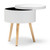 Baxton Studio Jessen Mid-Century Modern White Wood Nightstand with Removable Top