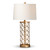 Baxton Studio Nelma Modern and Contemporary Gold Finished Metal Quatrefoil Cage Table Lamp
