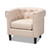 Baxton Studio Bisset Classic and Traditional Beige Fabric Upholstered Chesterfield Chair