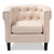 Baxton Studio Bisset Classic and Traditional Beige Fabric Upholstered Chesterfield Chair