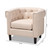 Baxton Studio Bisset Classic and Traditional Beige Fabric Upholstered Chesterfield Chair