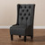 Baxton Studio Dorais Transitional Gray Fabric Upholstered Accent Chair