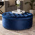 Baxton Studio Iglehart Modern and Contemporary Royal Blue Velvet Fabric Upholstered Tufted Cocktail Ottoman