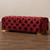 Baxton Studio Avara Glam and Luxe Burgundy Velvet Fabric Upholstered Gold Finished Button Tufted Bench Ottoman