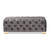 Baxton Studio Avara Glam and Luxe Gray Velvet Fabric Upholstered Gold Finished Button Tufted Bench Ottoman