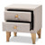 Baxton Studio Artis Modern and Contemporary Beige Fabric Upholstered 2-Drawer Wood Nightstand