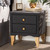 Baxton Studio Artis Modern and Contemporary Charcoal Fabric Upholstered 2-Drawer Wood Nightstand