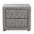 Baxton Studio Lepine Modern and Contemporary Gray Fabric Upholstered 2-Drawer Wood Nightstand