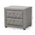 Baxton Studio Lepine Modern and Contemporary Gray Fabric Upholstered 2-Drawer Wood Nightstand