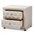 Baxton Studio Lepine Modern and Contemporary Light Beige Fabric Upholstered 2-Drawer Wood Nightstand